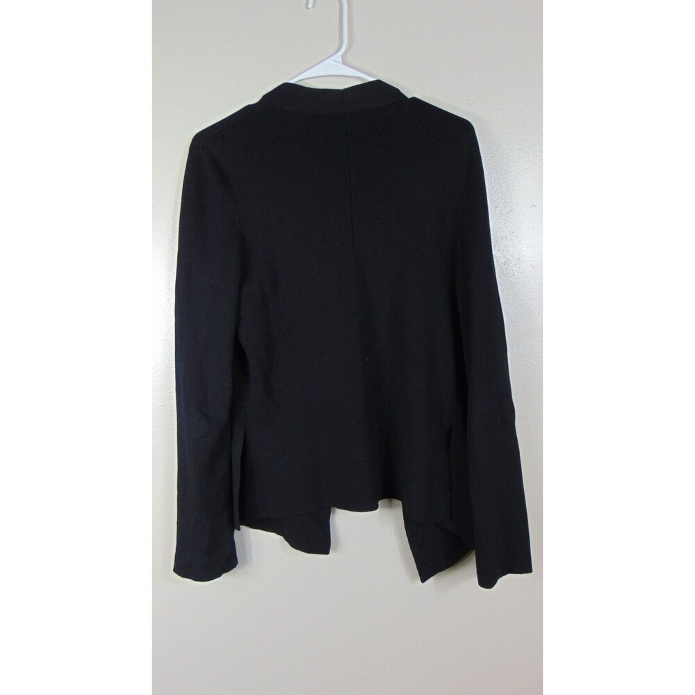 MM LaFleur New York Black Knit Cardigan Sweater Open Front Career Jacket Small - Picture 5 of 7